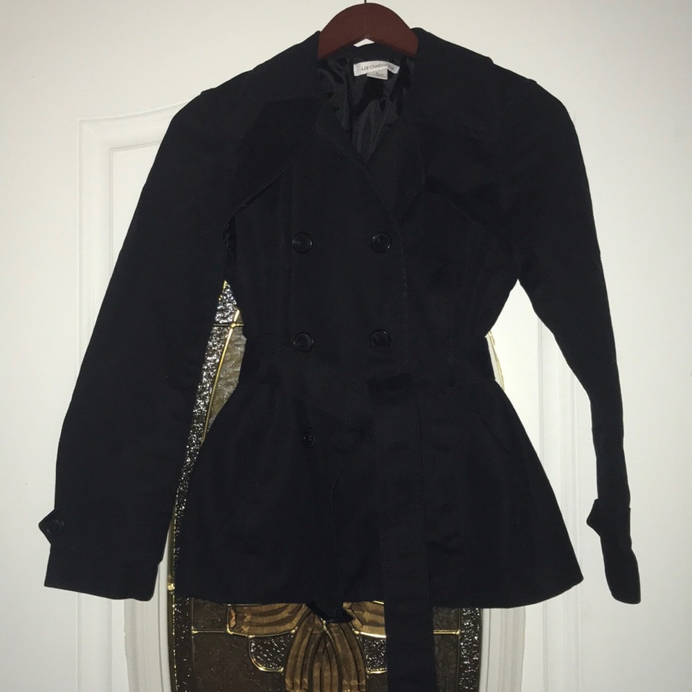 Black short pea coat